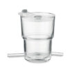Glasbecher mit Trinkhalm 400ml