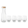 Set aus recyceltem Glas
