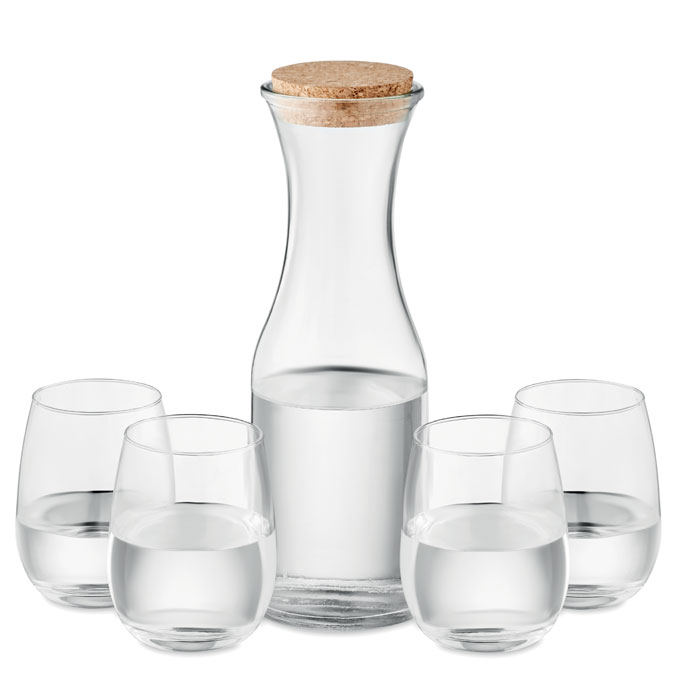 Set aus recyceltem Glas