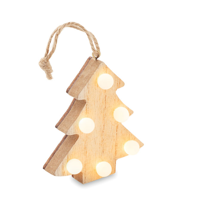 Anhänger aus Holz mit LED